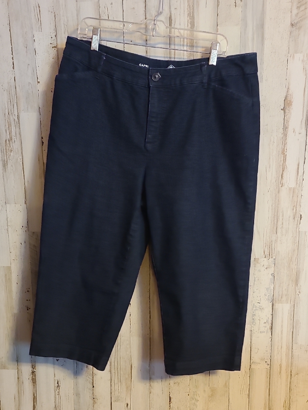 Dark Blur Capri Cropped Pants